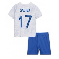 Frankrig William Saliba #17 Udebane Trøje Børn VM 2022 Kortærmet (+ Korte bukser)